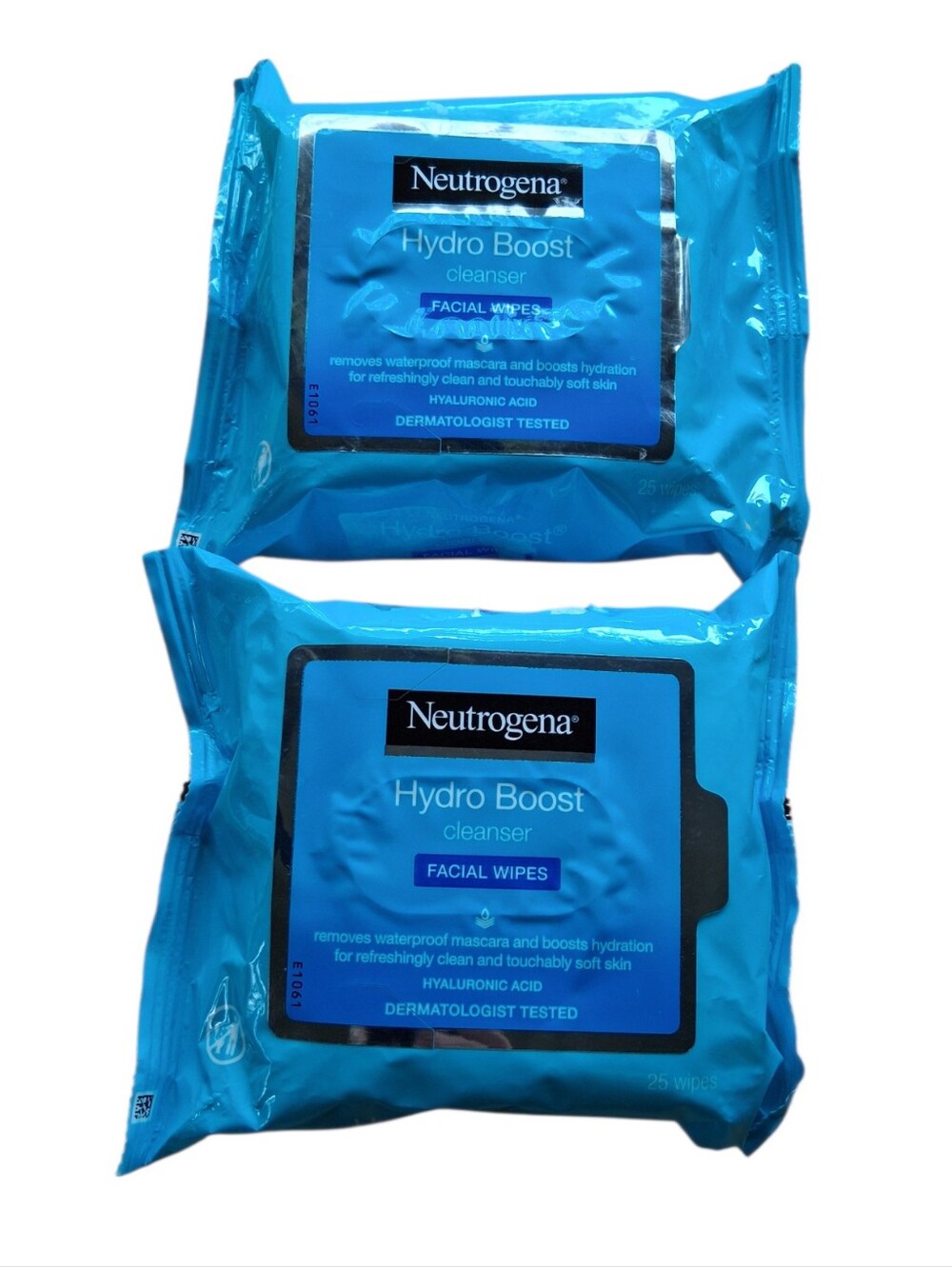 NWT Neutrogena Hydro Boost Cleansing Facial Wipes 25 Wipes Each, 2 Pack Bundle